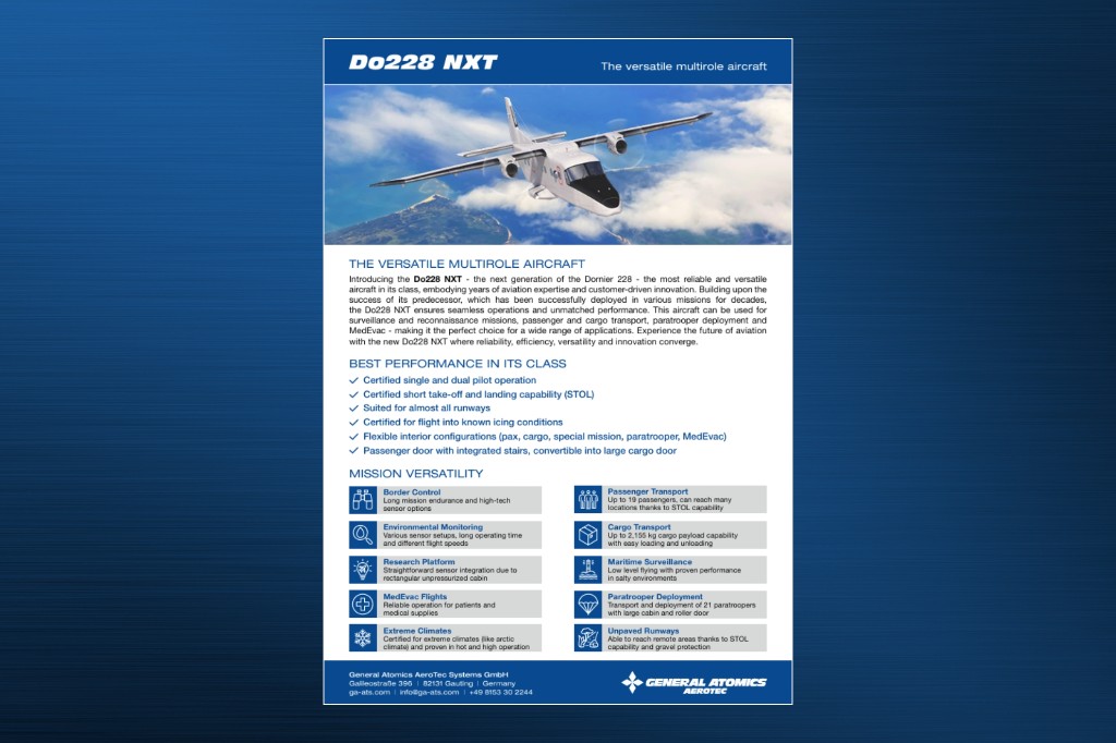 Do228 NXT Data Sheet cover